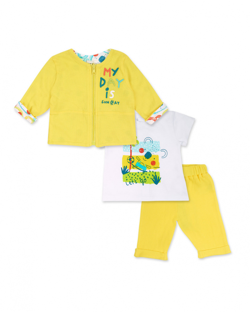 Ensemble tricot Sunday jaune garçon