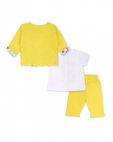 Ensemble tricot Sunday jaune garçon Ensemble tricot Sunday jaune garçon