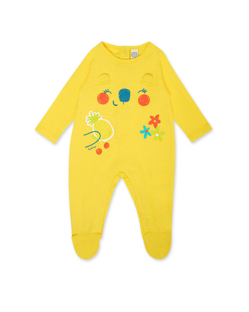 Barboteuse en maille Sunday girl jaune