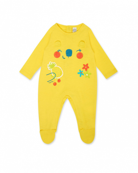 Barboteuse en maille Sunday girl jaune Barboteuse en maille Sunday girl jaune