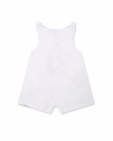 Barboteuse en maille blanche pour fille Sunday Barboteuse en maille blanche pour fille Sunday