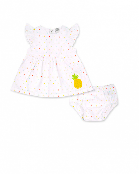 Robe en popeline blanche pour fille Sunday Robe en popeline blanche pour fille Sunday