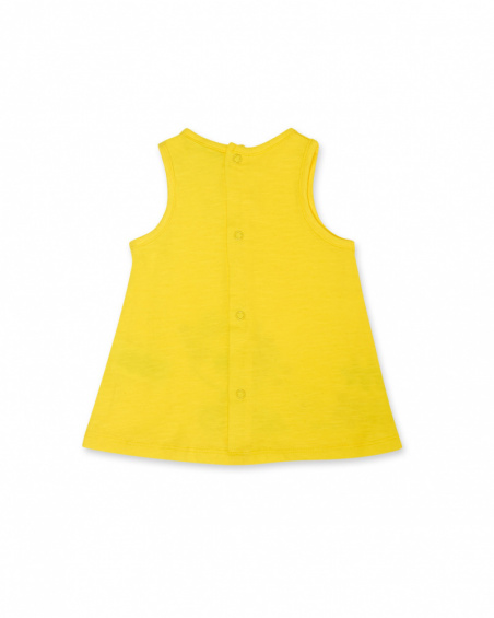 Robe en maille jaune pour fille Sunday Robe en maille jaune pour fille Sunday