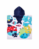 Serviette poncho blanche pour garçon Blub Serviette poncho blanche pour garçon Blub