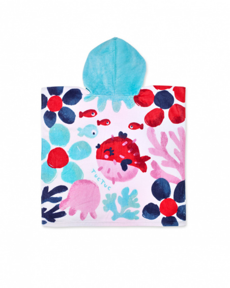 Serviette poncho blanche pour fille Blub Serviette poncho blanche pour fille Blub