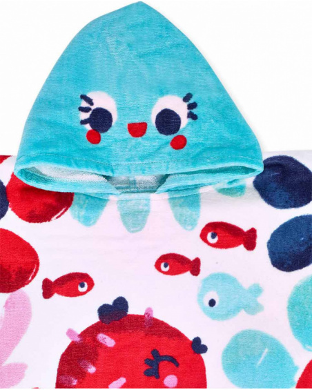 Serviette poncho blanche pour fille Blub Serviette poncho blanche pour fille Blub