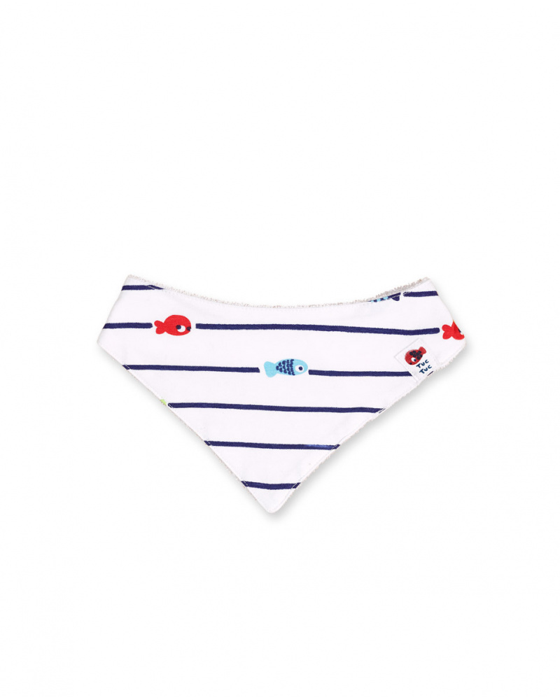 Bandana en maille blanc pour garçon Blub