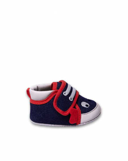 Chaussures garçon Blub en sergé bleu Chaussures garçon Blub en sergé bleu