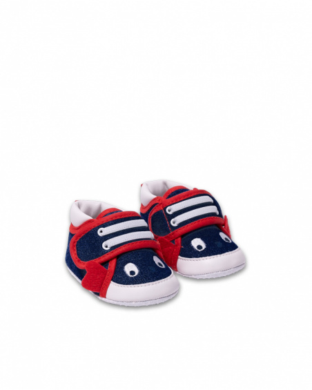 Chaussures garçon Blub en sergé bleu Chaussures garçon Blub en sergé bleu