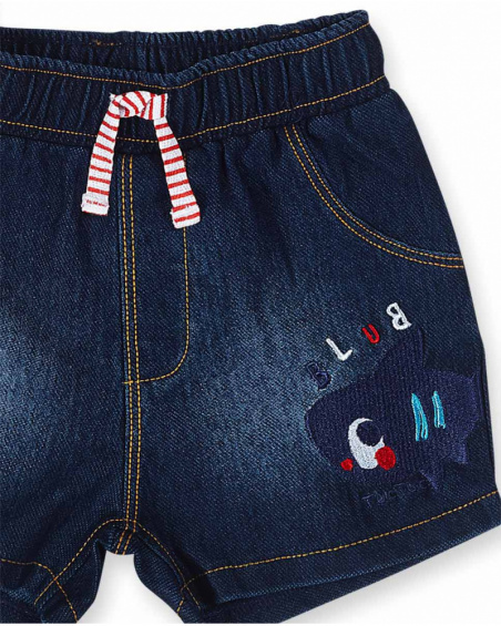 Ensemble tricot bleu blanc garçon Blub Ensemble tricot bleu blanc garçon Blub