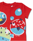 Ensemble tricot bleu rouge garçon Blub Ensemble tricot bleu rouge garçon Blub