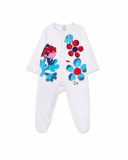 Barboteuse en maille blanche pour fille Blub Barboteuse en maille blanche pour fille Blub