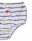 Robe en maille bleu blanc pour fille Blub Robe en maille bleu blanc pour fille Blub