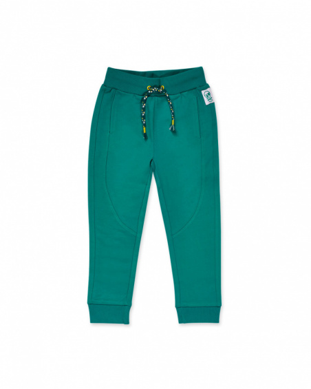 Pantalon peluche garçon Treasure Island vert Pantalon peluche garçon Treasure Island vert