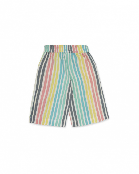 Pantalon popeline fille Treasure Island multicolore Pantalon popeline fille Treasure Island multicolore