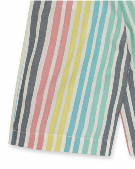 Pantalon popeline fille Treasure Island multicolore Pantalon popeline fille Treasure Island multicolore