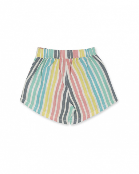 Short en popeline multicolore pour fille Treasure Island Short en popeline multicolore pour fille Treasure Island