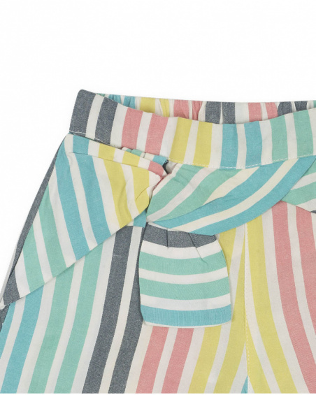 Short en popeline multicolore pour fille Treasure Island Short en popeline multicolore pour fille Treasure Island