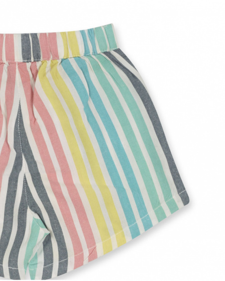 Short en popeline multicolore pour fille Treasure Island Short en popeline multicolore pour fille Treasure Island