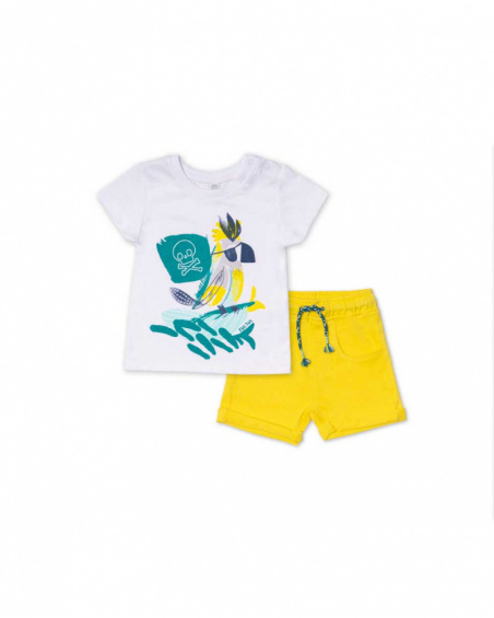 Ensemble tricot blanc jaune pour garçon Treasure Island Ensemble tricot blanc jaune pour garçon Treasure Island