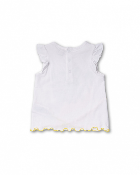 T-shirt imprimé en maille blanc pour fille Treasure Island T-shirt imprimé en maille blanc pour fille Treasure Island
