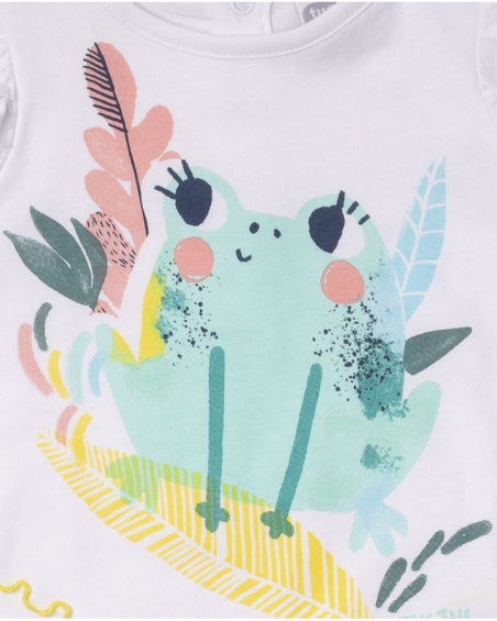 T-shirt imprimé en maille blanc pour fille Treasure Island T-shirt imprimé en maille blanc pour fille Treasure Island