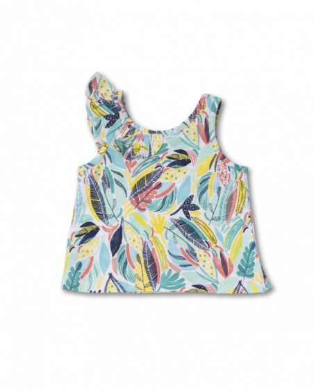 T-shirt fille Treasure Island en jersey imprimé T-shirt fille Treasure Island en jersey imprimé