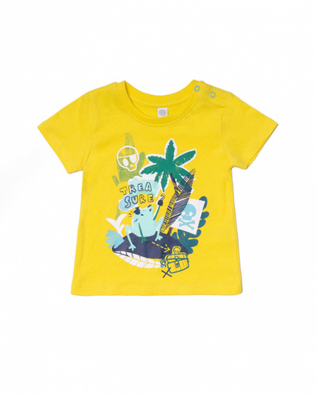 T-shirt en maille jaune pour garçon Treasure Island T-shirt en maille jaune pour garçon Treasure Island