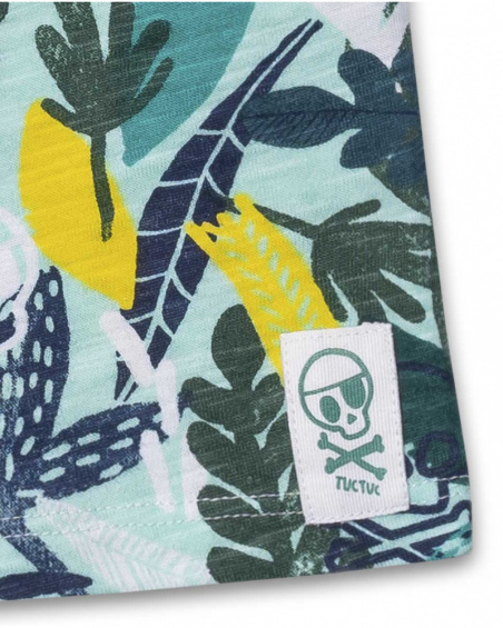 Chemise verte en maille imprimée pour garçon Treasure Island Chemise verte en maille imprimée pour garçon Treasure Island