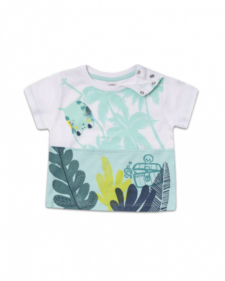 T-shirt en maille blanc vert pour garçon Treasure Island T-shirt en maille blanc vert pour garçon Treasure Island