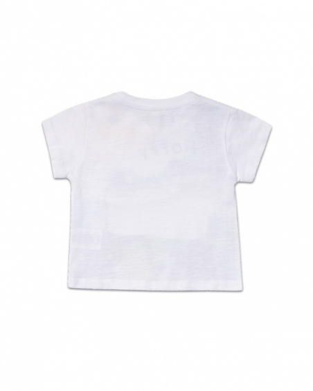 T-shirt blanc en maille imprimé garçon Treasure Island T-shirt blanc en maille imprimé garçon Treasure Island