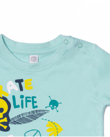 T-shirt en maille bleu garçon Treasure Island T-shirt en maille bleu garçon Treasure Island