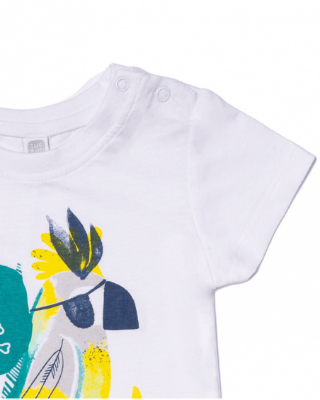 T-shirt en maille blanc pour garçon Treasure Island T-shirt en maille blanc pour garçon Treasure Island
