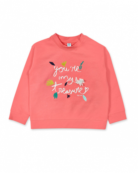 Sweat peluche rose fille Treasure Island Sweat peluche rose fille Treasure Island