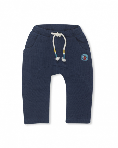 Pantalon popeline garçon Tiny Critters bleu Pantalon popeline garçon Tiny Critters bleu