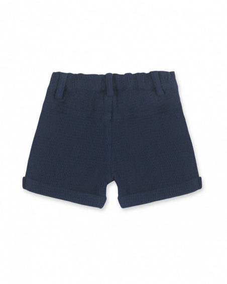 Bermuda popeline bleu pour garçon Tiny Critters Bermuda popeline bleu pour garçon Tiny Critters