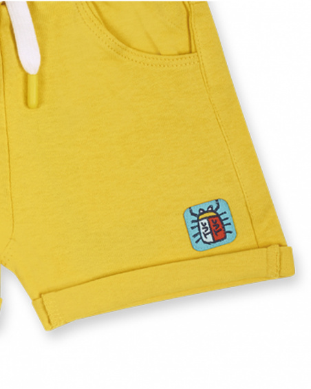 Bermuda en maille jaune garçon Tiny Critters Bermuda en maille jaune garçon Tiny Critters