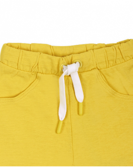 Bermuda en maille jaune garçon Tiny Critters Bermuda en maille jaune garçon Tiny Critters