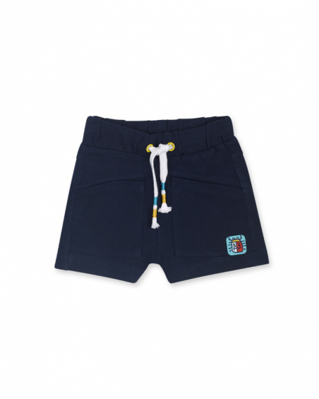 Bermuda en maille bleu pour garçon Tiny Critters Bermuda en maille bleu pour garçon Tiny Critters