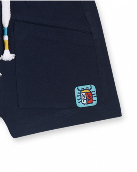 Bermuda en maille bleu pour garçon Tiny Critters Bermuda en maille bleu pour garçon Tiny Critters