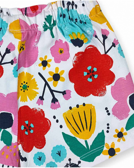 Short en maille blanc pour fille Tiny Critters Short en maille blanc pour fille Tiny Critters