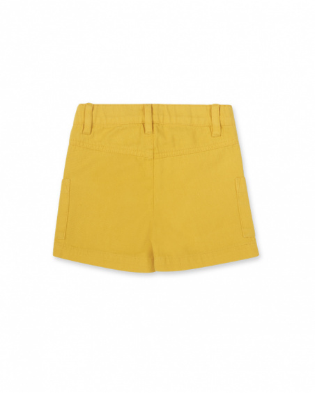 Short garçon Tiny Critters jaune en sergé Short garçon Tiny Critters jaune en sergé
