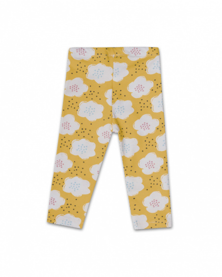 Legging jaune fille Tiny Critters en maille Legging jaune fille Tiny Critters en maille