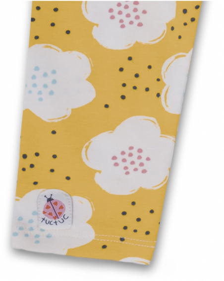 Legging jaune fille Tiny Critters en maille Legging jaune fille Tiny Critters en maille