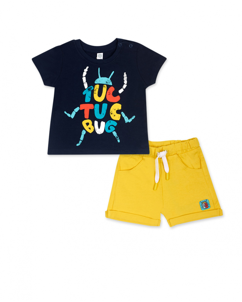 Ensemble tricot bleu et jaune pour garçon Tiny Critters