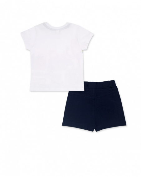 Ensemble tricot blanc et bleu pour garçon Tiny Critters Ensemble tricot blanc et bleu pour garçon Tiny Critters
