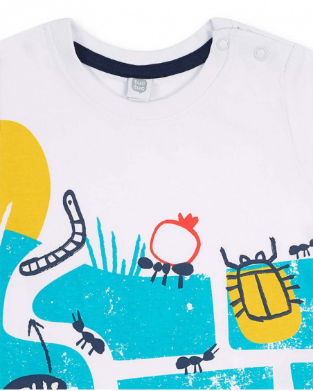 Ensemble tricot blanc et bleu pour garçon Tiny Critters Ensemble tricot blanc et bleu pour garçon Tiny Critters