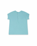 T-shirt bleu en maille pour fille Tiny Critters T-shirt bleu en maille pour fille Tiny Critters