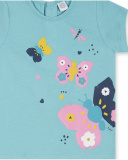 T-shirt bleu en maille pour fille Tiny Critters T-shirt bleu en maille pour fille Tiny Critters