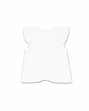 T-shirt blanc en maille à volants pour fille Tiny Critters T-shirt blanc en maille à volants pour fille Tiny Critters